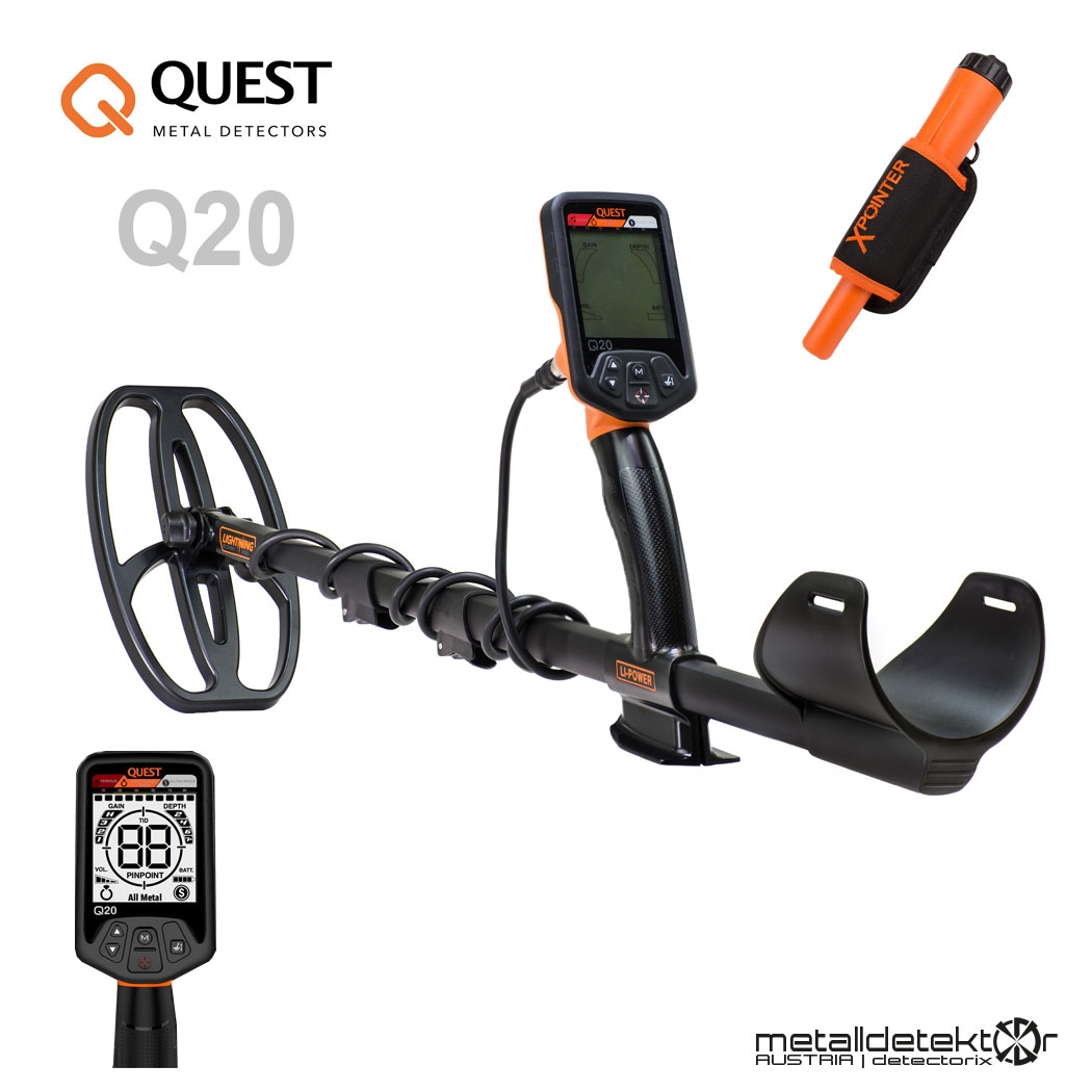 Metalldetektor Quest Q20 & GRATIS Pinpointer