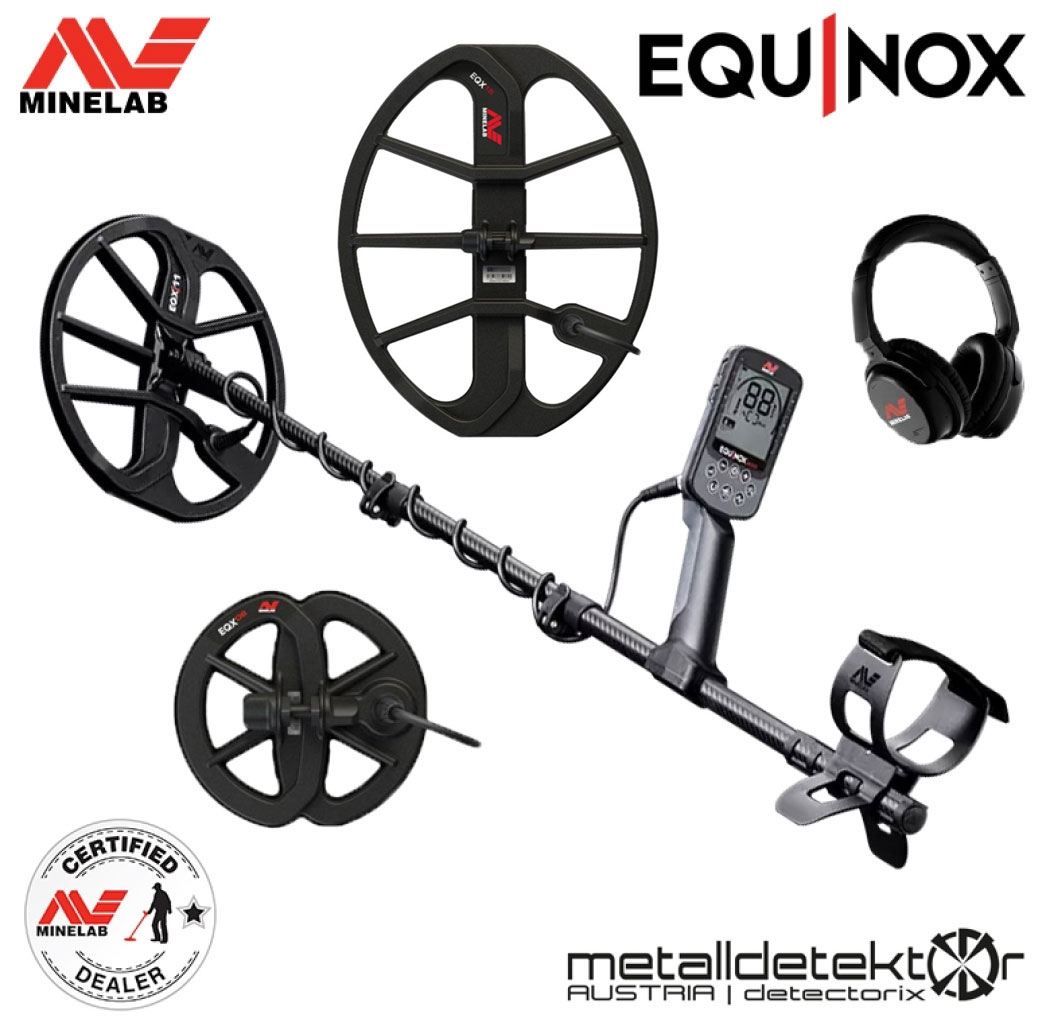 Minelab EQUINOX 900 + GRATIS 6" und 15" Doppel-D